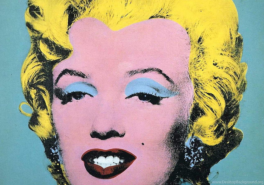 Marilyn Monroe Pop Art autorstwa Andy'ego Warhola w tle, Pink Pop Art Tapeta HD
