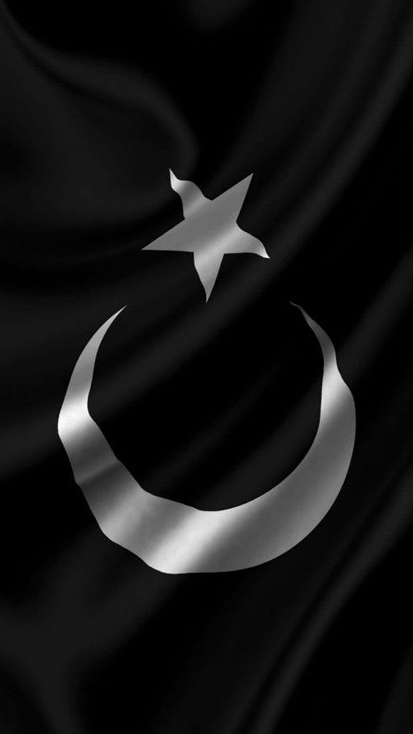 iPhone acceso Türk Bayrağı Duvar Kağıtları. EFSANE, bandiera turca in bianco e nero Sfondo del telefono HD