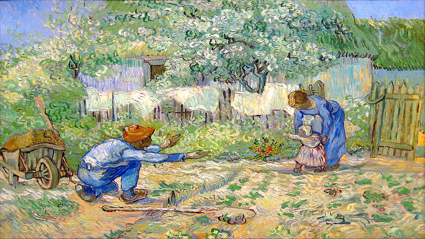 Painting of Vincent Van Gogh - Family HD wallpaper