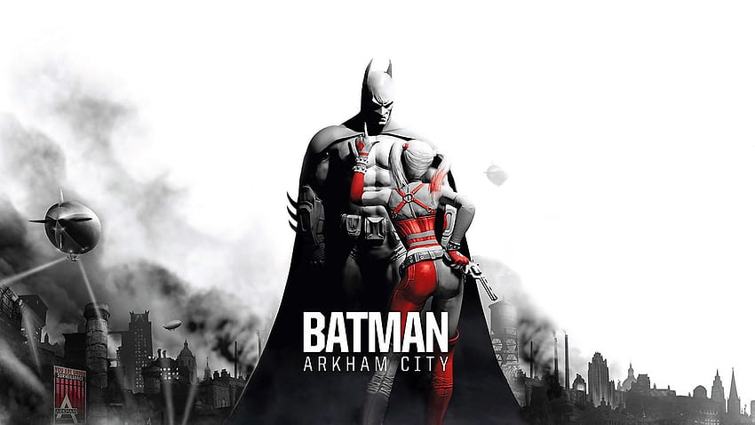 Batman arkham city, Characters, Girl, Pistol, City, Black, Harley Quinn Arkham City HD wallpaper