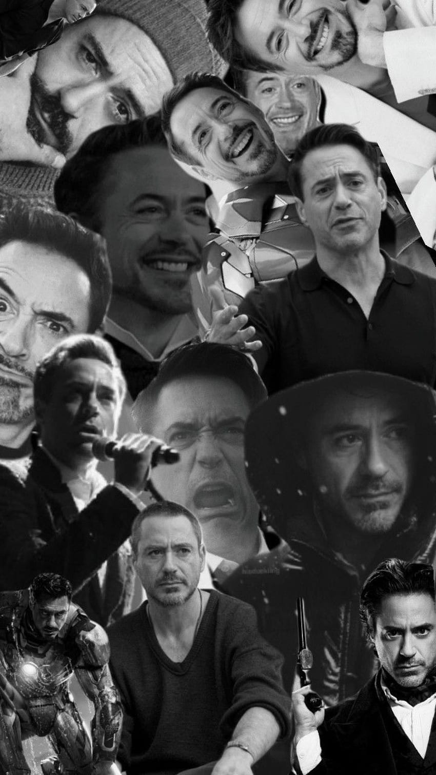 Avengers, Black And White, And Iron Man - Robert Downey Jr - HD phone wallpaper