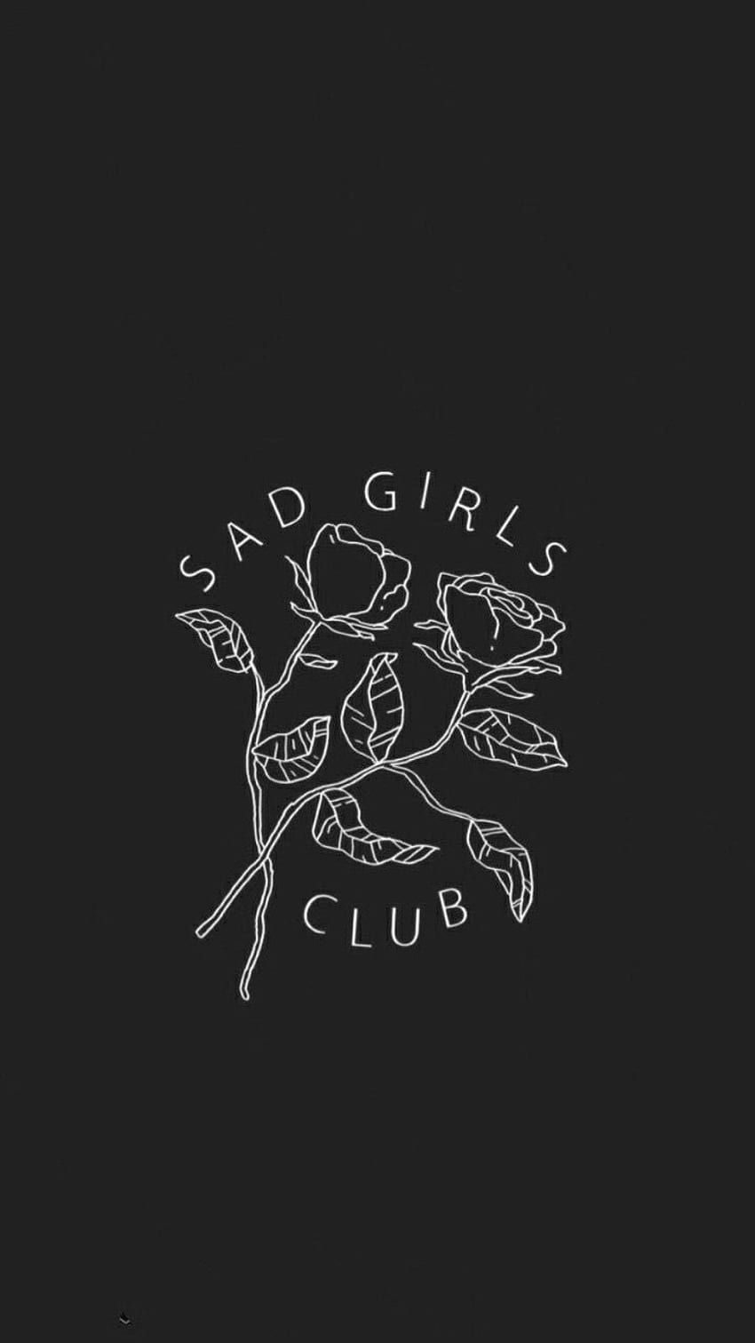 Aesthetic Black , Sad Girls Club • За теб, Mad Girl HD тапет за телефон