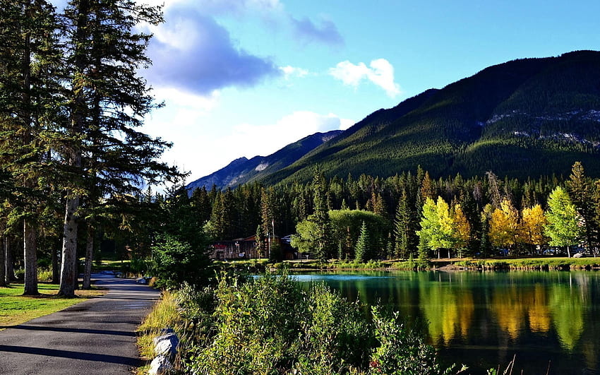 Alam, Sungai, Kanada, Taman Nasional Banff, Kanada Wallpaper HD