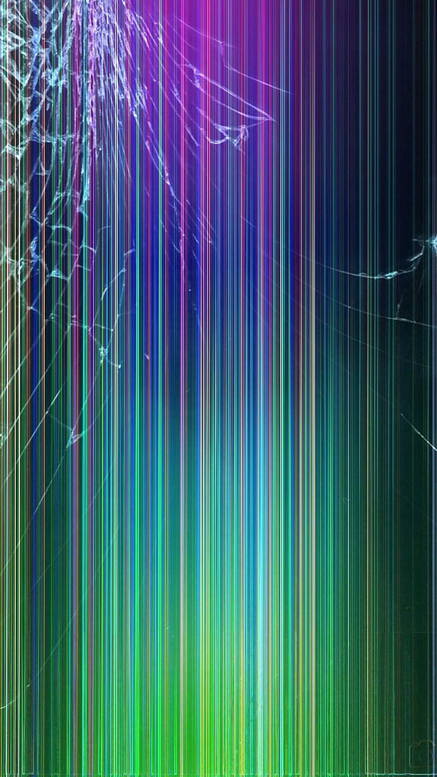 Vidrio móvil roto, grieta en la fondo de pantalla del teléfono