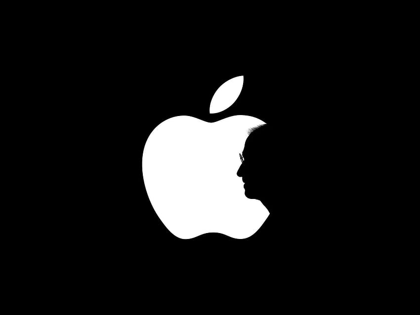 스티브 잡스 스티브 잡스 애플 로고 epl 섀도우. 애플, 스티브 잡스 애플, 애플 로고, 애플 로고 블랙 HD 월페이퍼