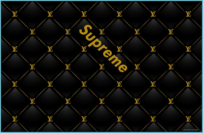 LV Black On Dog - Black And Gold Louis Vuitton HD wallpaper