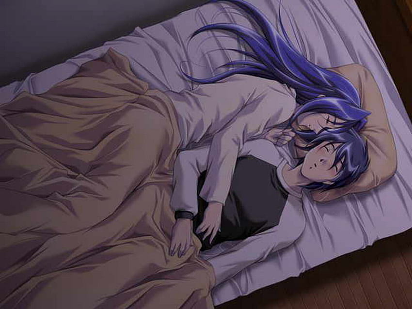 sleepy couple, other, girls, anime HD wallpaper