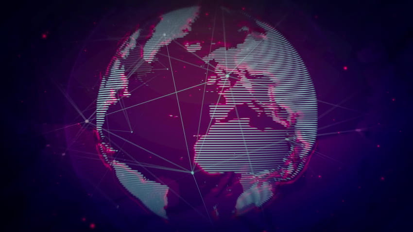 พื้นหลังแผนที่โลกสีม่วงหมุนเป็นวงกลม 2016210 วิดีโอสต็อกที่ Vecteezy วอลล์เปเปอร์ HD