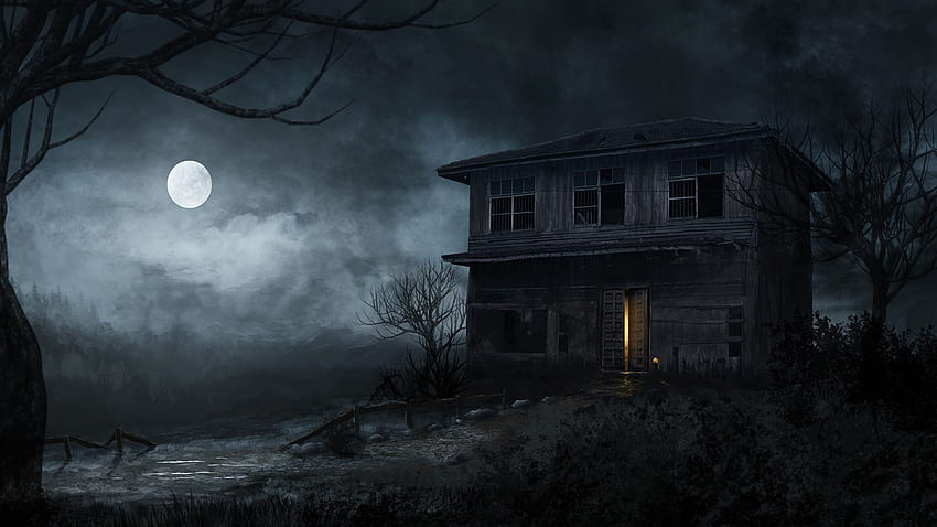 Gothic Fantasy haunted house Fantasy Games Old, Gothic Night HD wallpaper