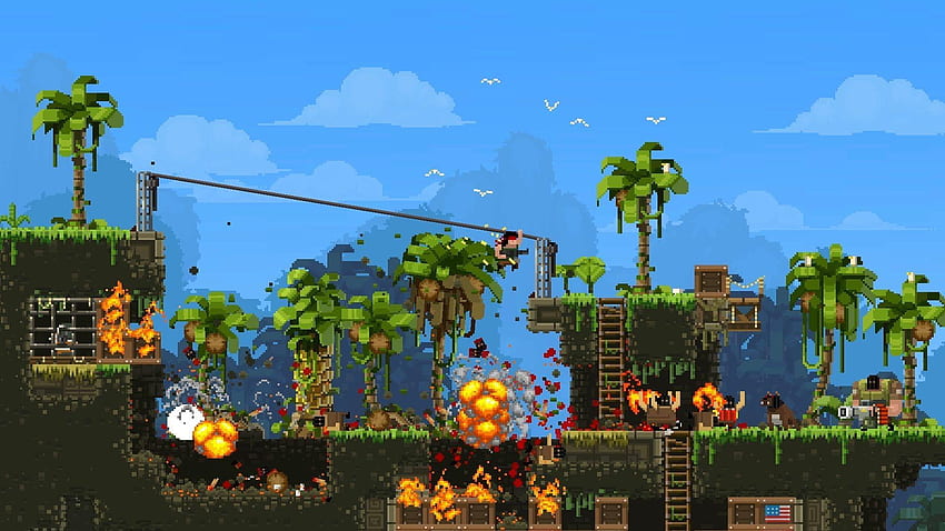 Broforce Forever is one final free update for the side-scrolling action  movie celebration | Rock Paper Shotgun