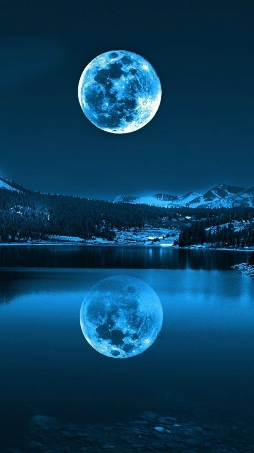 iPhone . Moon, Nature, Sky, Blue, Moonlight, Light HD phone wallpaper