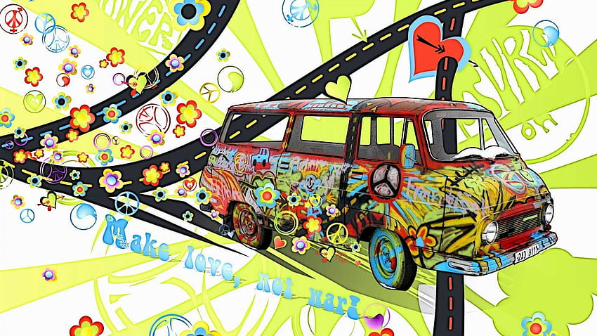 Trippy Hippie, Hippie Art Computer HD wallpaper