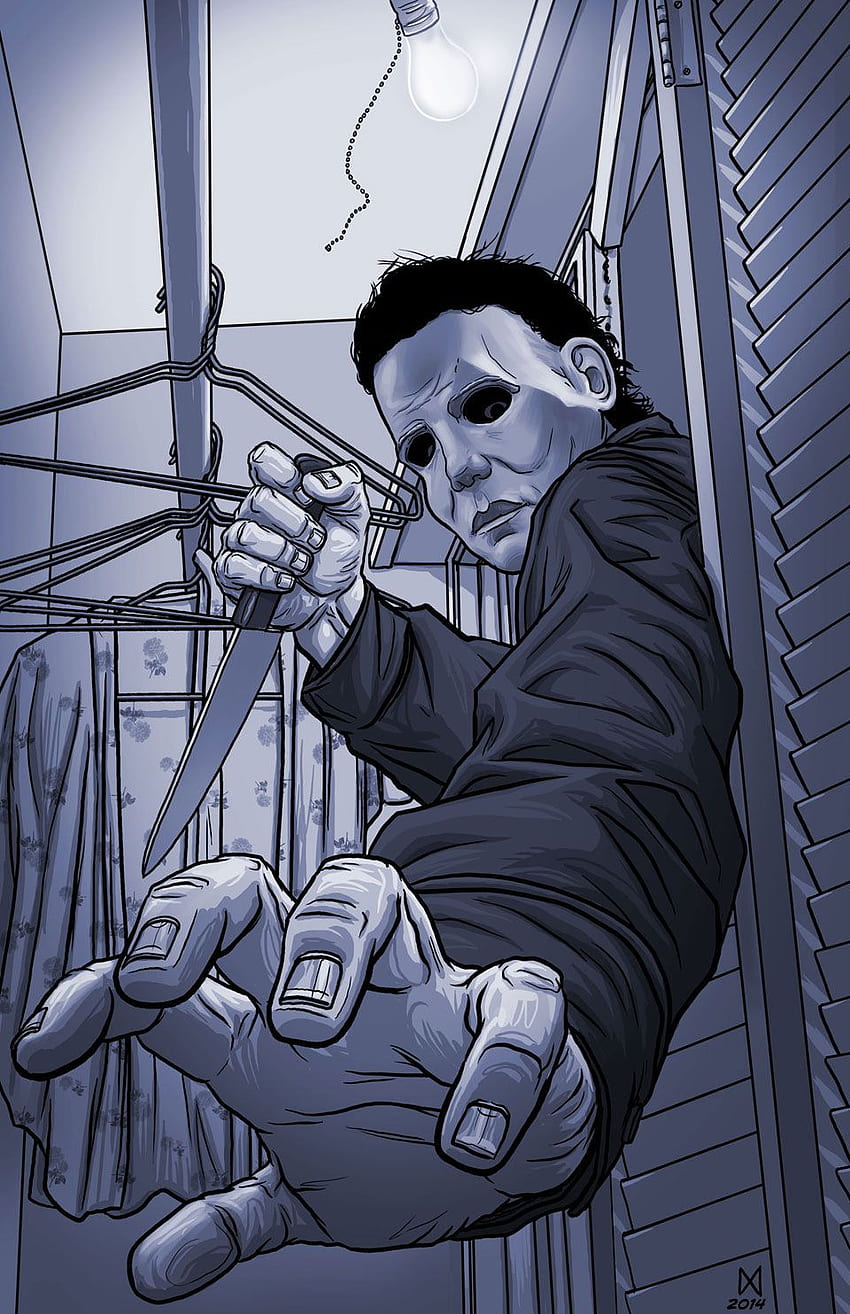 Galeri Tahunan 31 Hari Seni Horor Halloween. Tato film horor, Karya seni horor, Seni horor, Kartun Michael Myers wallpaper ponsel HD