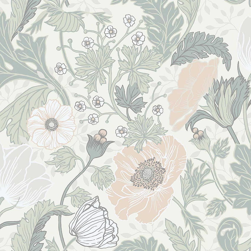 Anemone, Pastel Floral HD phone wallpaper