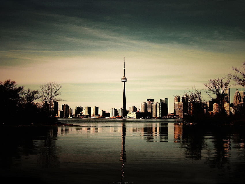 Tourism dusk cn tower geography north america HD wallpaper