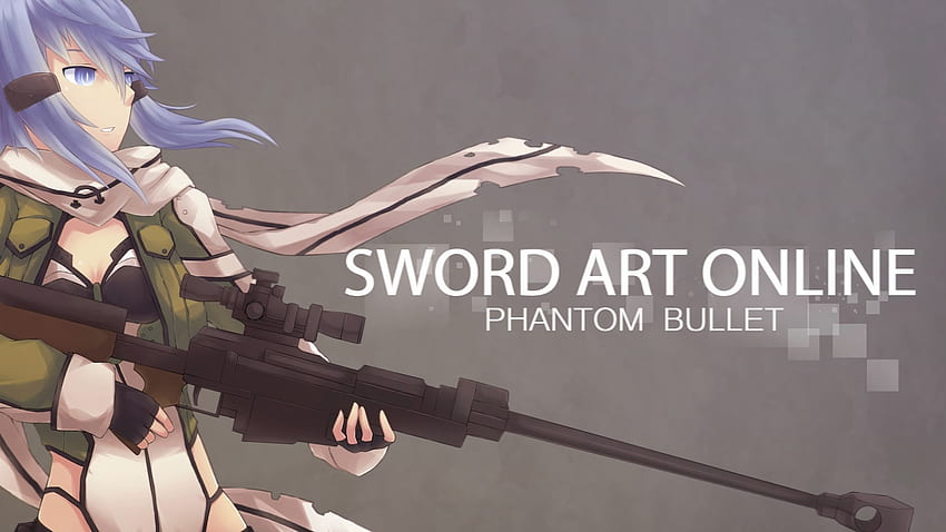 pistola de bala fantasma vendaval anime en línea 2014 SAO 2 GGO. fondo de pantalla