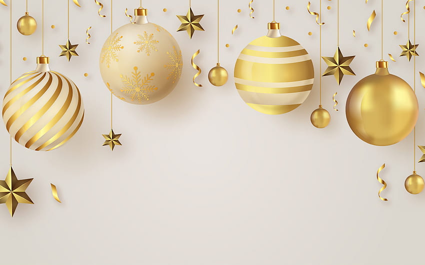 :), craciun, ball, golden, christmas, yellow, card, new year HD wallpaper