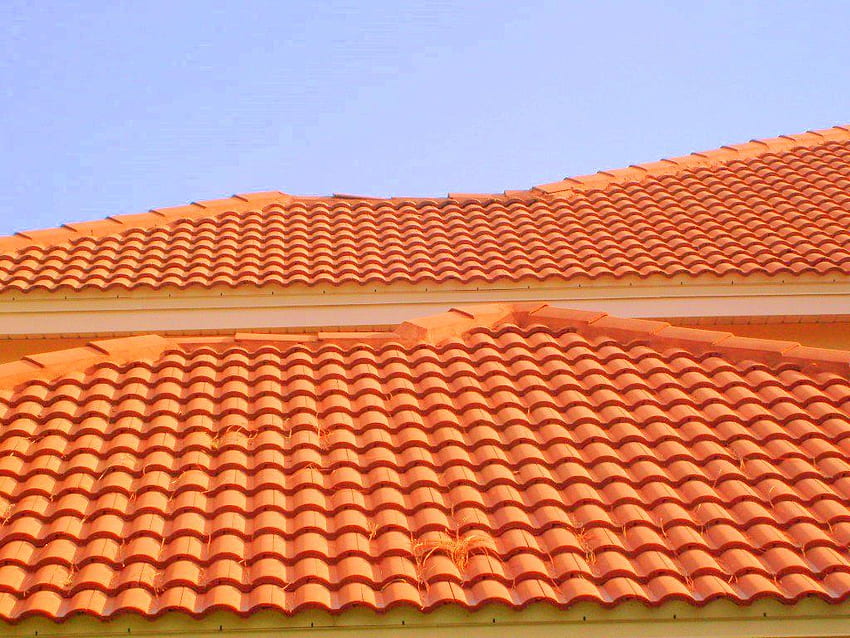 Отлична галерия на покрива с керамични керемиди - Дом с прост дизайн, японски керемиди HD тапет