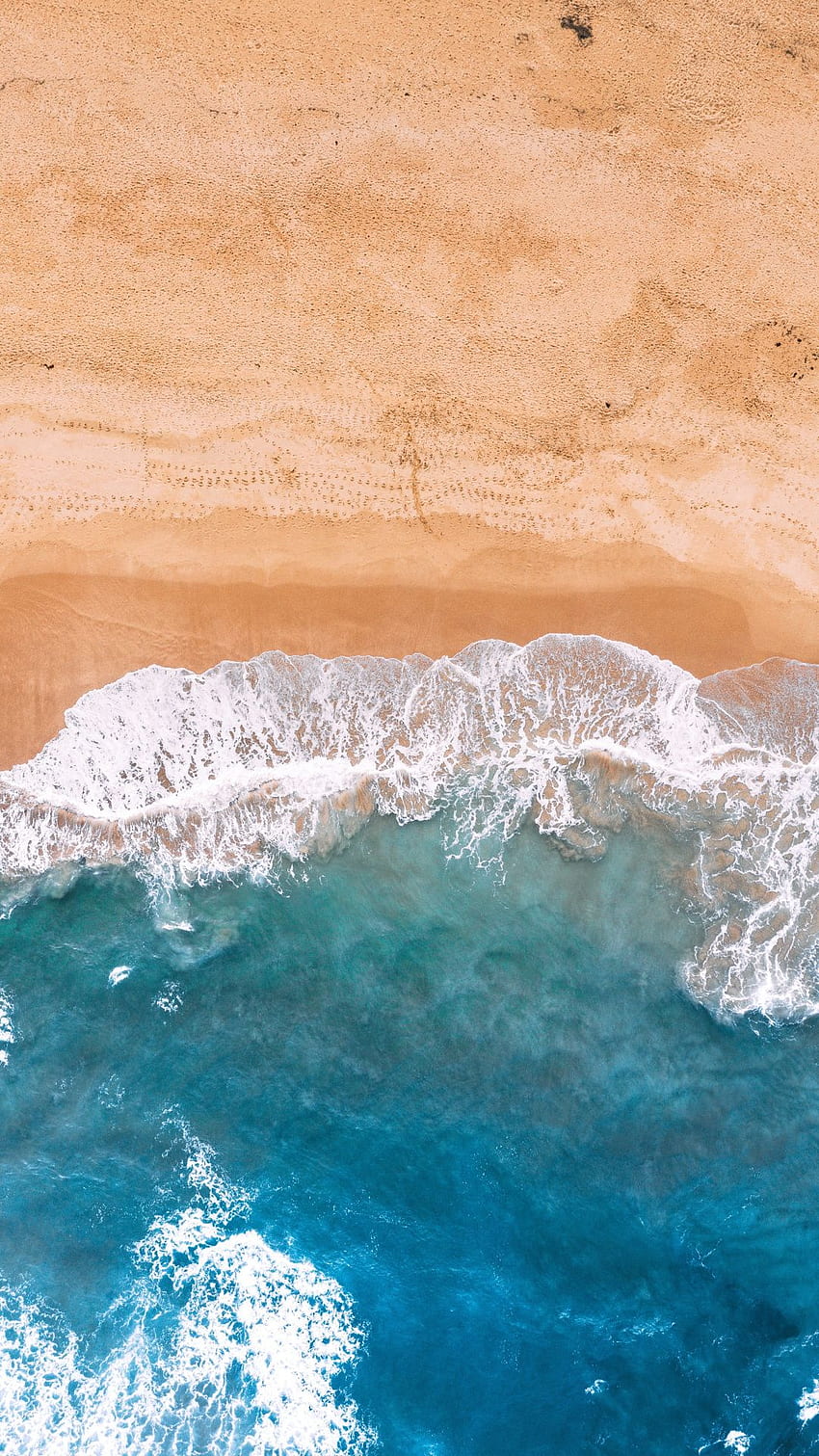 Blau, Meereswellen, Strand, Luft für schirm, Samsung Galaxy S4, S5, Note, Sony. Ansicht, Meereswellen, Live-iPhone, Lenovo Beach HD-Handy-Hintergrundbild