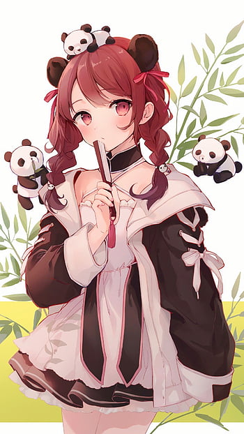 Cute Rainbow Anime Panda Girl Poster | Zazzle