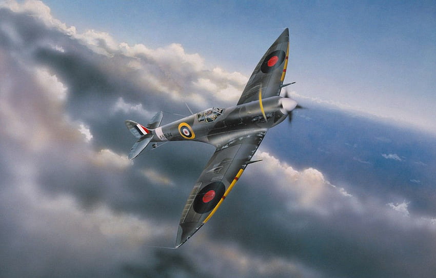 war, art, painting, aviation, ww2, Supermarine Spitfire Mk.VI for , section авиация HD wallpaper
