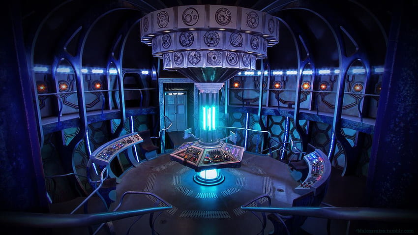 Interiores de Doctor Who Tardis, sala de control fondo de pantalla