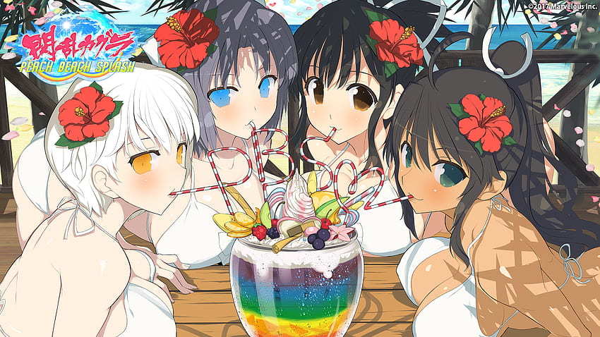 Senran Kagura (am besten Senran Kagura und ) im Chat HD-Hintergrundbild