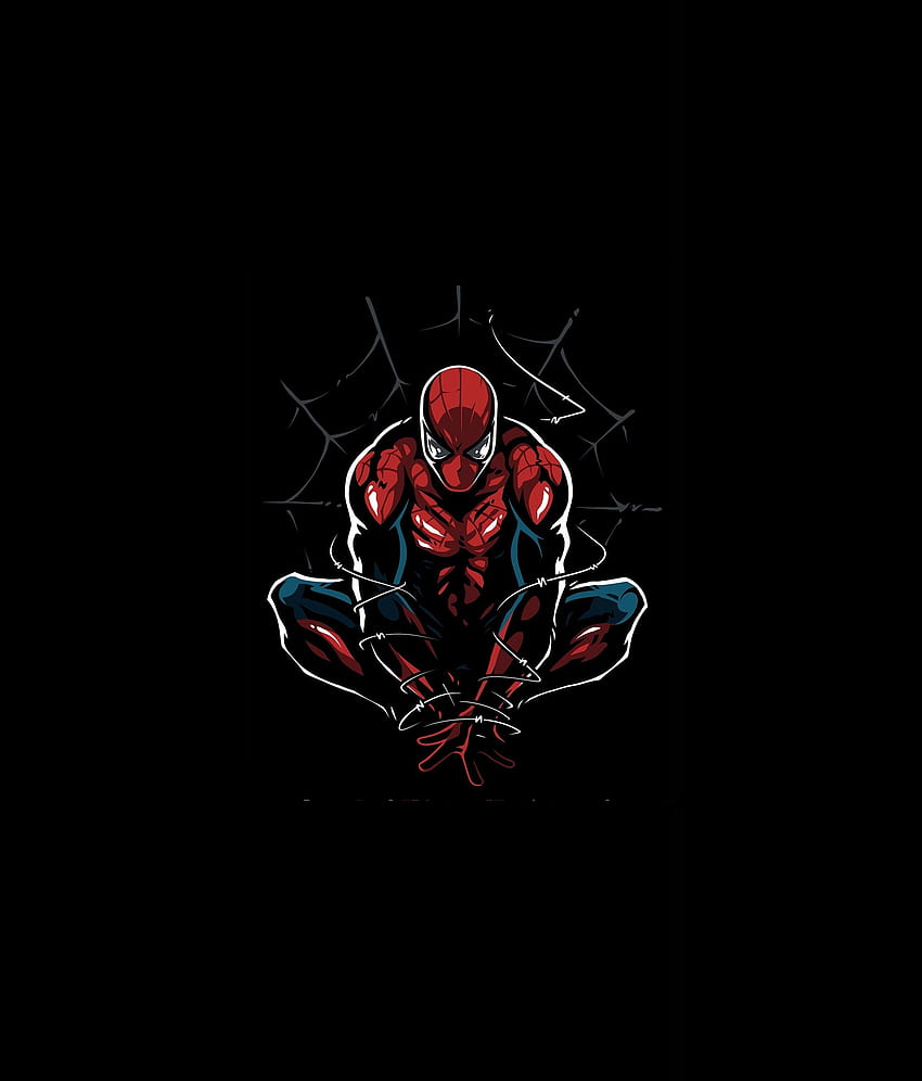 Spider-man, web, minimal HD phone wallpaper