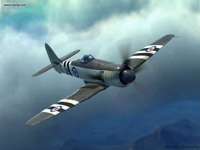 Coming Home, D-Day, Spitfire, WWII, Supermarine, Clouds HD тапет