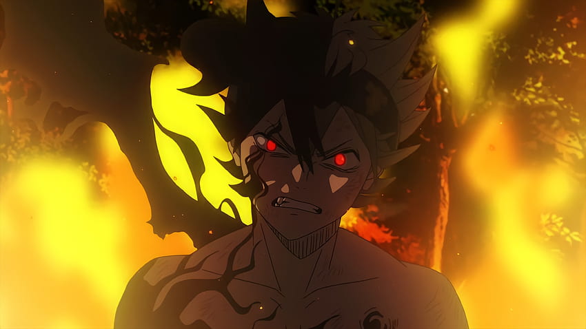 Black Clover Asta Demon Eyes Red Eyes Fire Anime Boys - 해상도: HD 월페이퍼