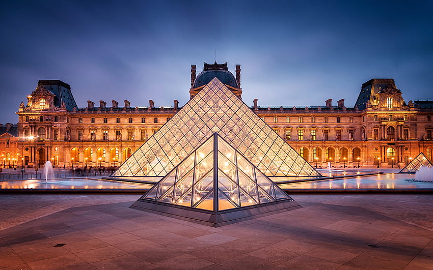 France Pyramid, French Architecture HD wallpaper