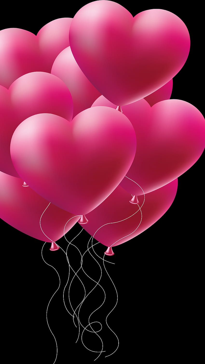 Pink Heart, Heart Shape Balloon HD phone wallpaper