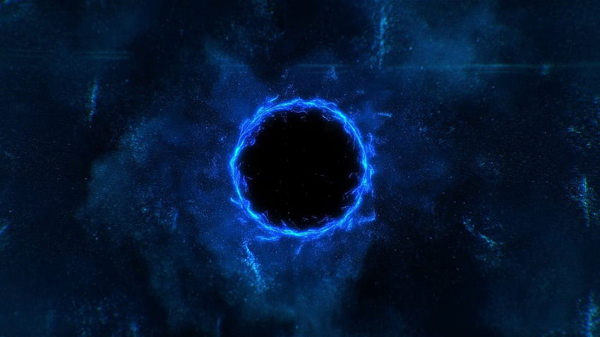 Black holes, space, blue, Blue Quasar HD wallpaper