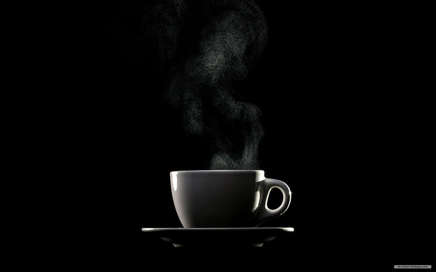 coffee, cup, foam, dark, drink, Black Coffee HD wallpaper