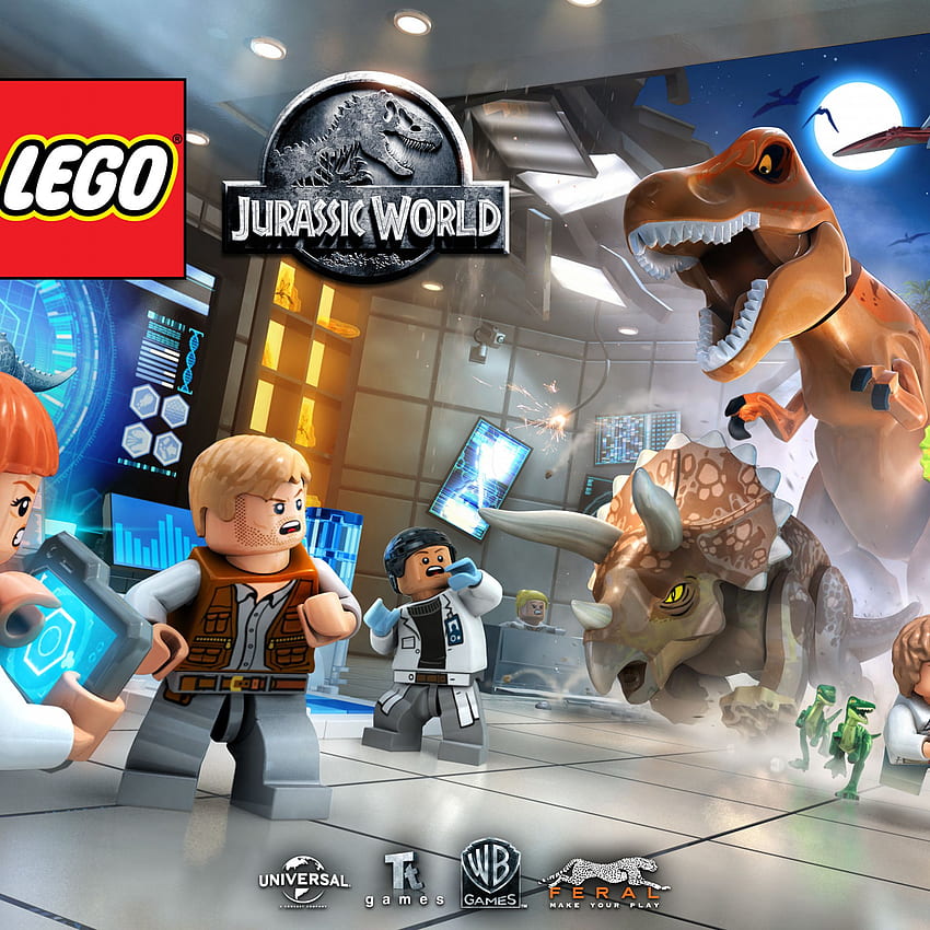T Rex, Videogame, Jurassic, Jurassic Park, Jurassic World, Owen Grady, Indominus Rex, LEGO® Jurassic World™, Lego Jurassic World, Разделни игри в разделителна способност HD тапет за телефон
