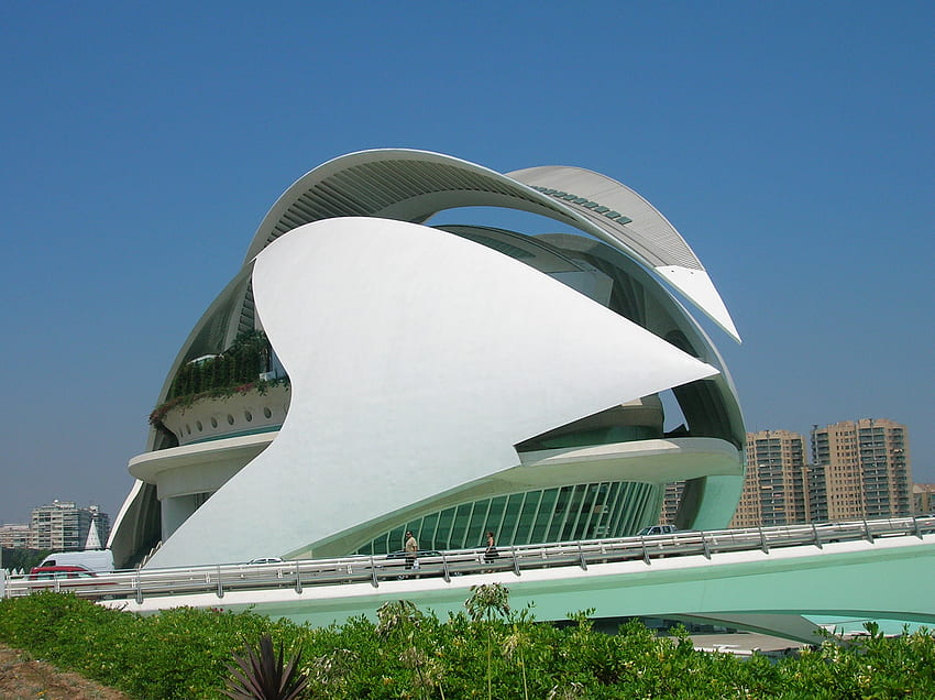 Valencia Opera House1, Haus, Oper, Denkmäler, Valencia, Wasser HD-Hintergrundbild