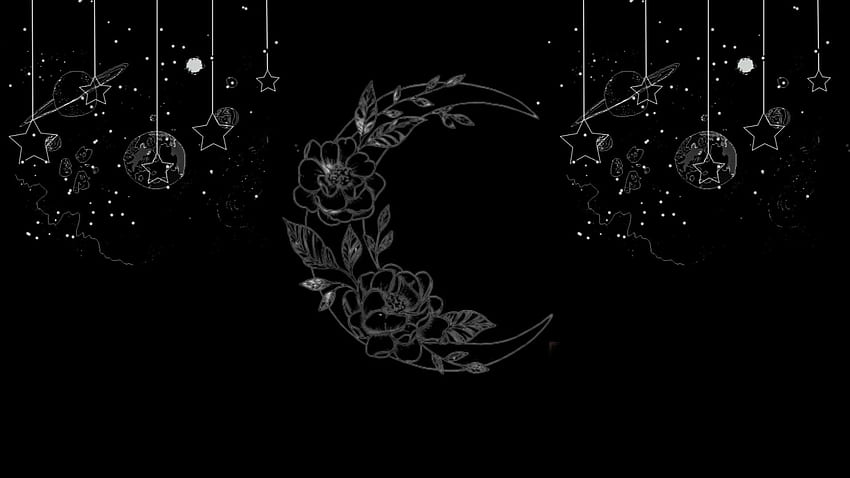 Moon and Stars. Witchy , black, Cute laptop, Witchy Aesthetic HD wallpaper  | Pxfuel