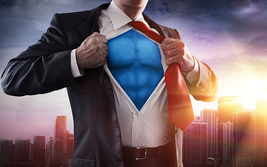 businessman superman, , business HD wallpaper