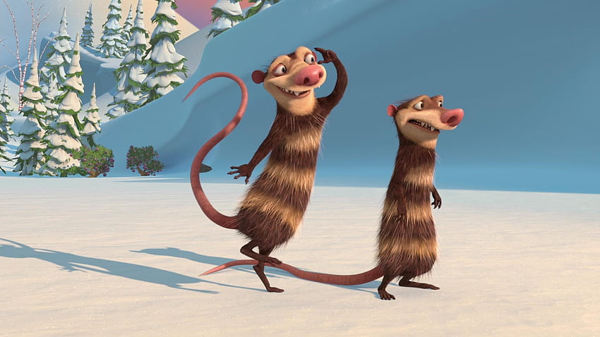 Eiszeit-Crash und Eddie-Ratten HD-Hintergrundbild