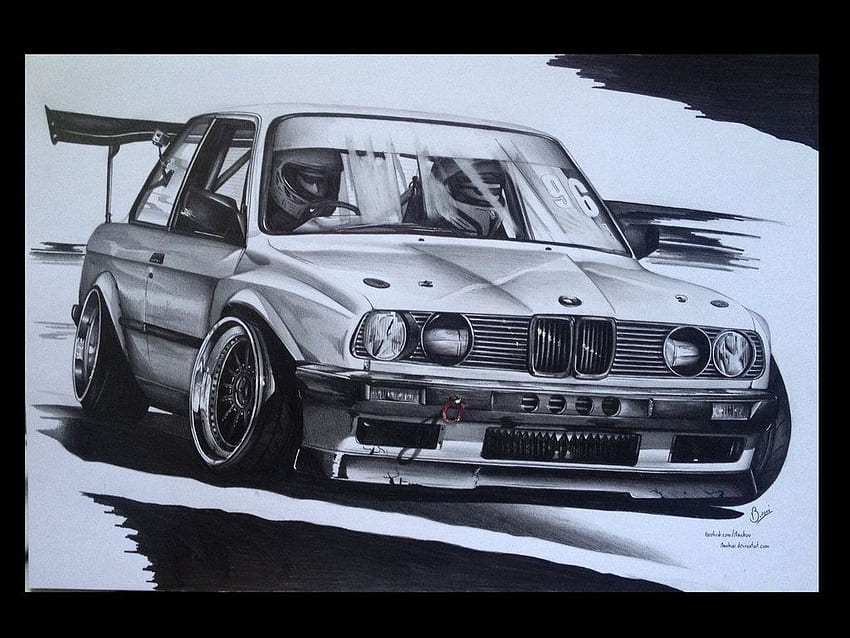 BMW e30 drift car, Draw Drift Cars HD wallpaper