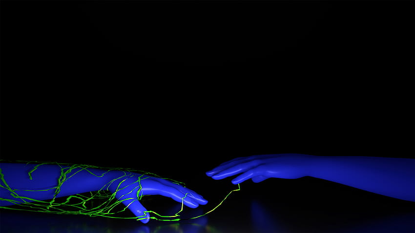 Neon, Hands, Dummy, Mannequin HD wallpaper