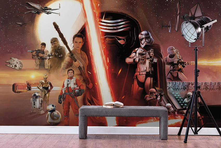Star Wars: The Force Awakens Wall Mural – ตกแต่งเพื่อนร่วมห้อง, ตัวการ์ตูน Star Wars วอลล์เปเปอร์ HD