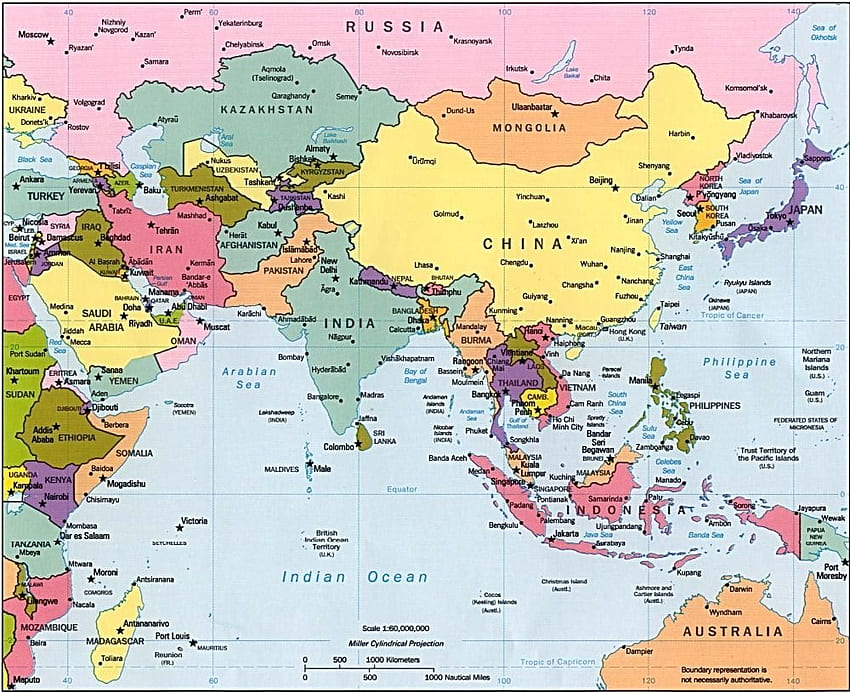 Galeria de mapas da Ásia papel de parede HD