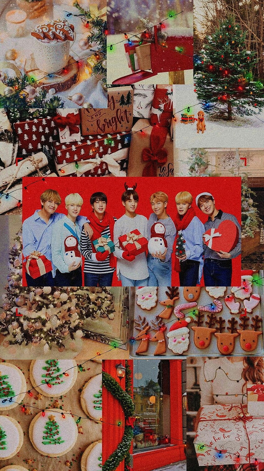 BTS × Xmas Jungkook Jin RM V J Hope Jimin Suga Merry Christmas Lockscreen Fondo De Pantalla 아이폰, BTS 크리스마스 미학 HD 전화 배경 화면