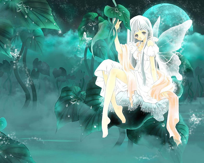 Fairy of nature, wings, leaves, anime, water HD wallpaper | Pxfuel