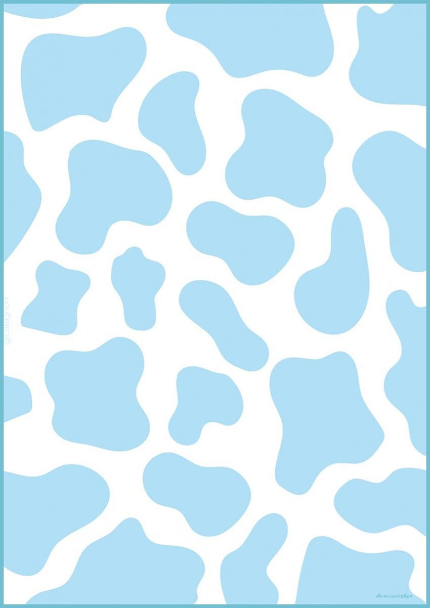 Caraghorr - Vaca azul bebê em estampa de 8 vacas, Vaca - Estampa de vaca azul Papel de parede de celular HD