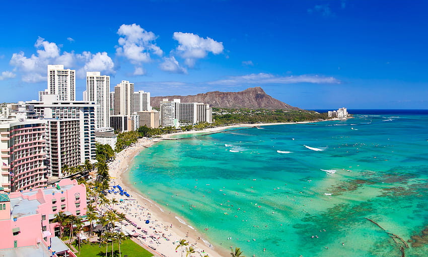 Co robić w Waikiki, Honolulu na Hawajach Tapeta HD