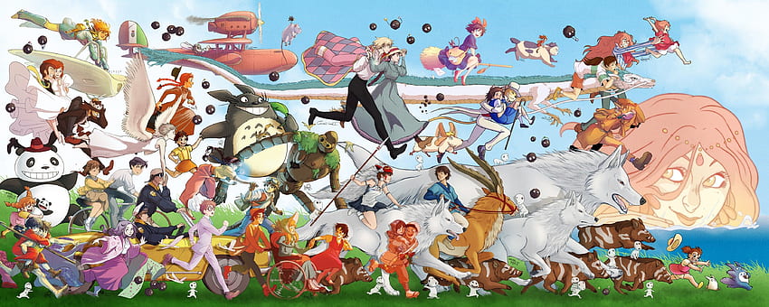 Pc Ghibli - Studio Ghibli Arka Plan Sf, Kedi Dönüyor HD duvar kağıdı