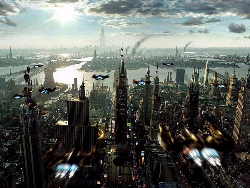 (Bandeja de entrada): Future Cities, Future City 3D Art fondo de pantalla