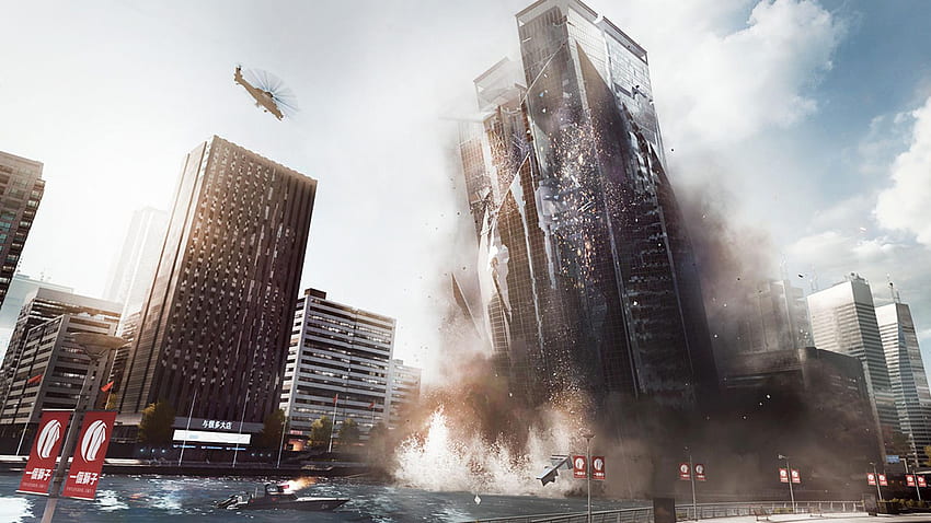 Battlefield 4 Siege Of Shanghai Разрушаване на базата - Шанхай, Шанхайска кула HD тапет
